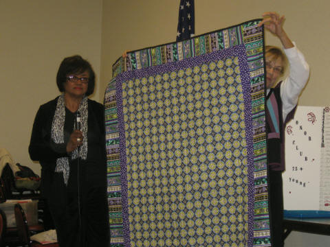 Diane LaFoe, Twin size healing quilt for her neighbor.
